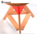 Modern design solid wood Adjustable seat barstool